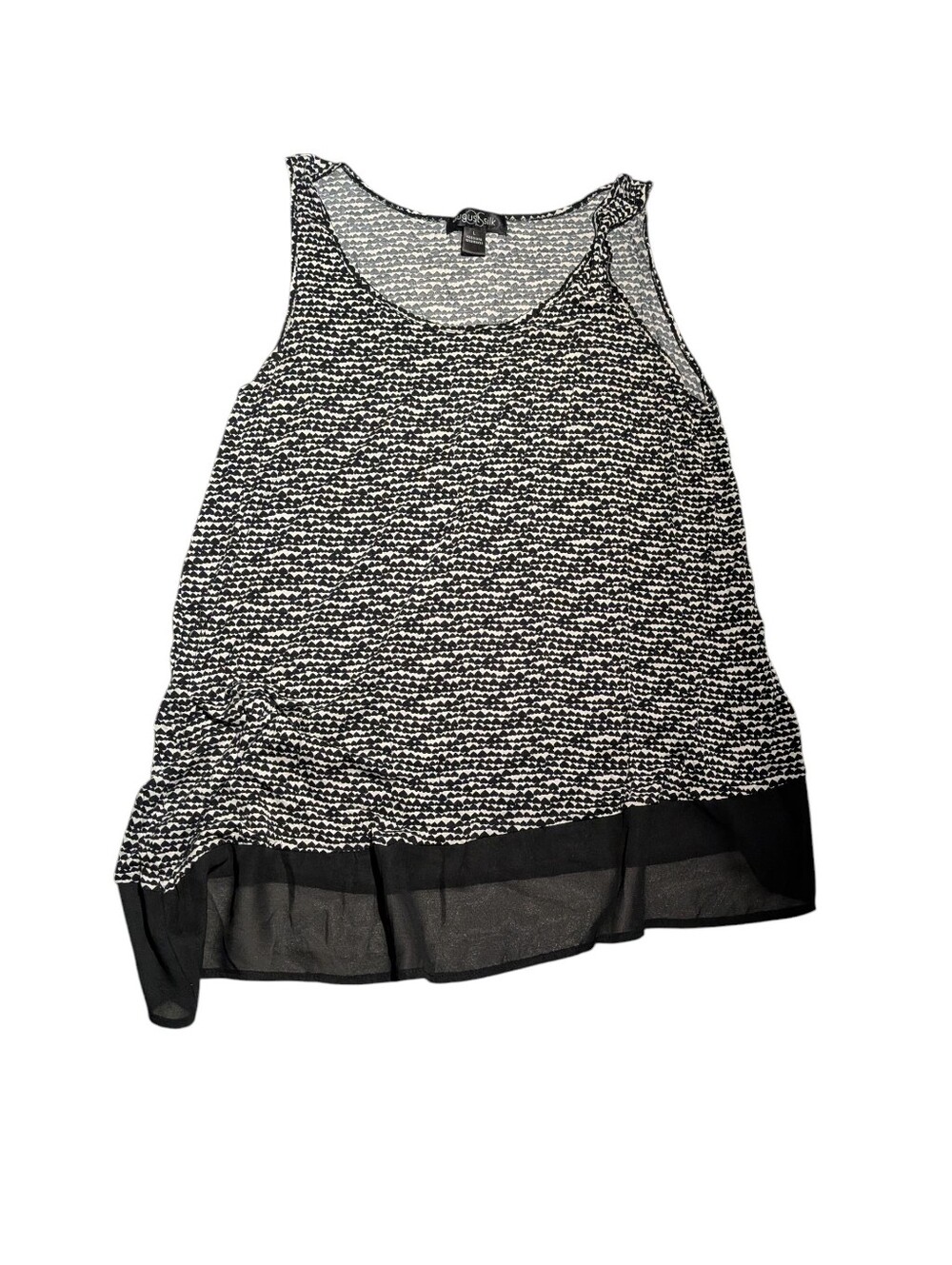 🌞 3/$15 August Silk Hearts Sleeveless Top Large